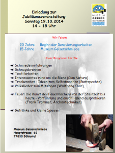 Plakat Jubiläum 2014