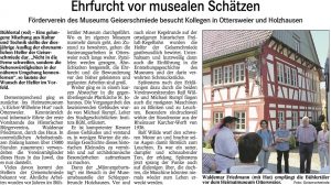 Badisches Tagblatt vom 05.10.2016, zum vergrößern bitte Artikel anklicken